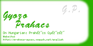 gyozo prahacs business card